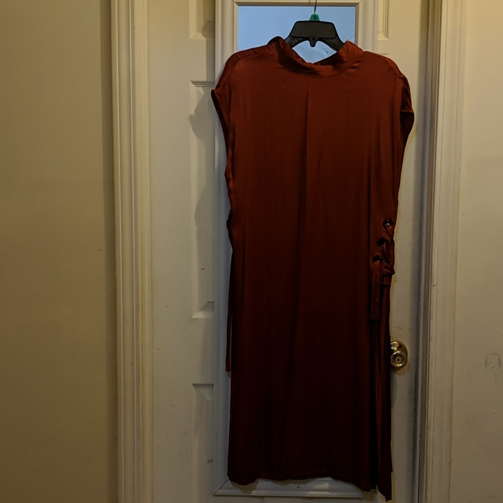 zara rust colored tunic dress size large